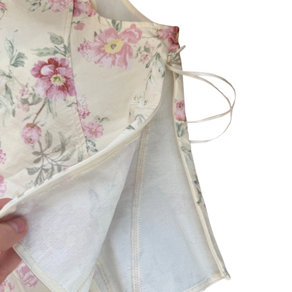 Floral corset top with lace