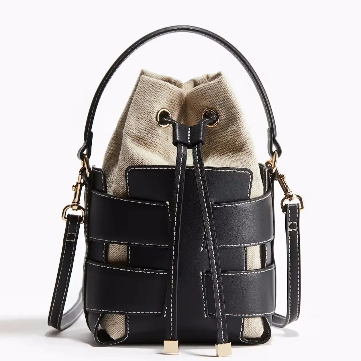 Bucket bag with shoulder strap