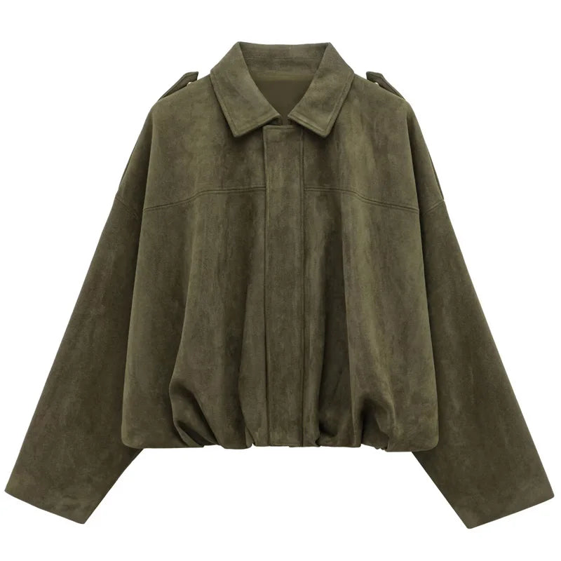 Suede Bomber Jacket