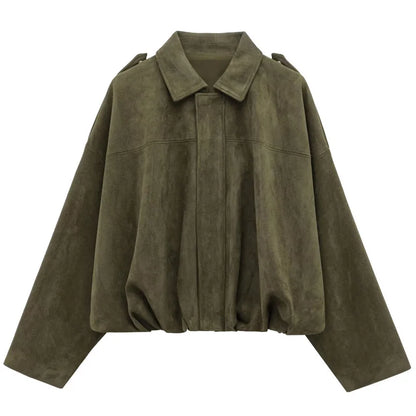 Suede Bomber Jacket
