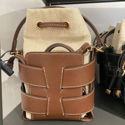 Bucket bag with shoulder strap