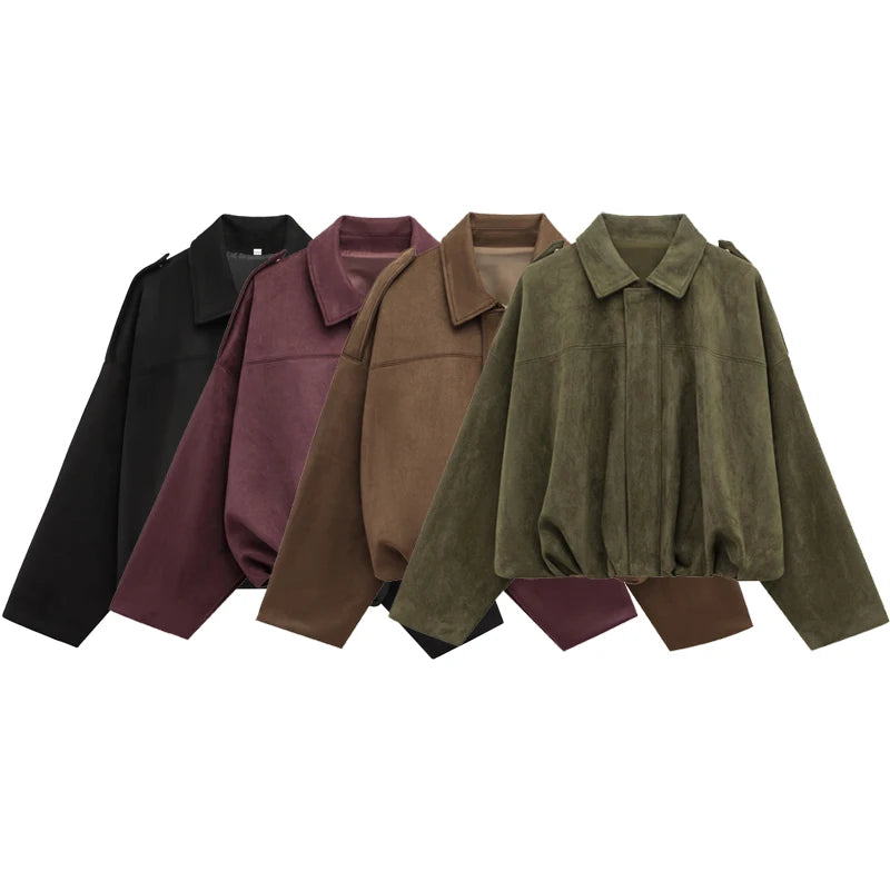 Suede Bomber Jacket