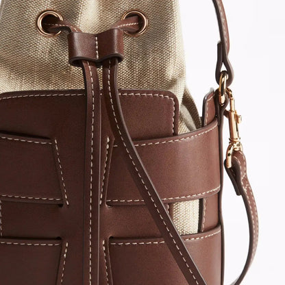 Bucket bag with shoulder strap